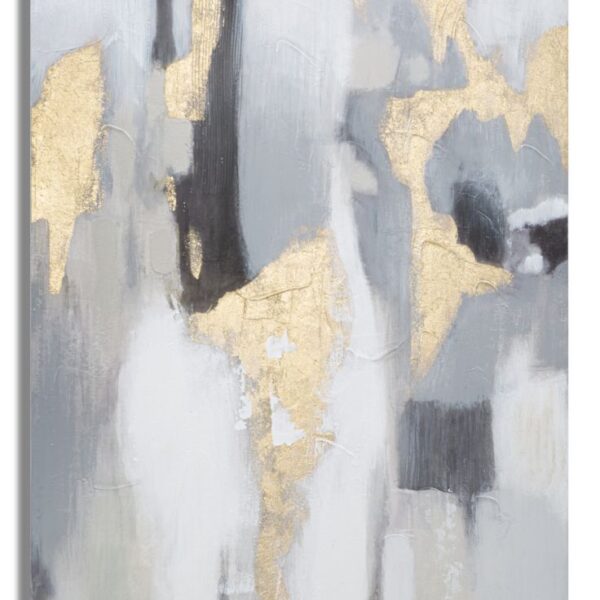 Dipinto Su Tela Grey/Gold Cm 80X2,8X100