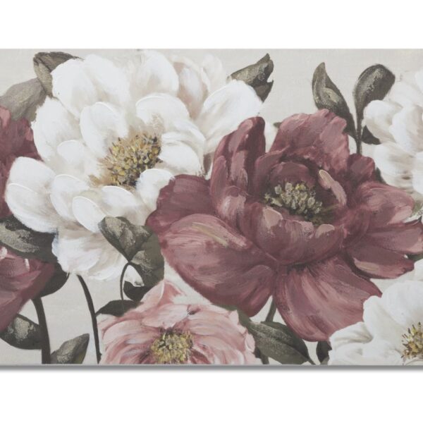Dipinto Su Tela Red Flowy -A- Cm 120X3,7X60