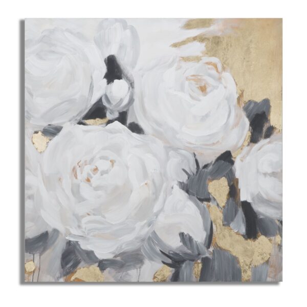 Dipinto Su Tela White Flower -A- Cm 90X3,7X90