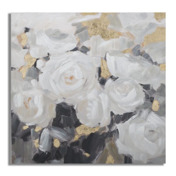 Dipinto Su Tela White Flower -B- Cm 90X3,7X90