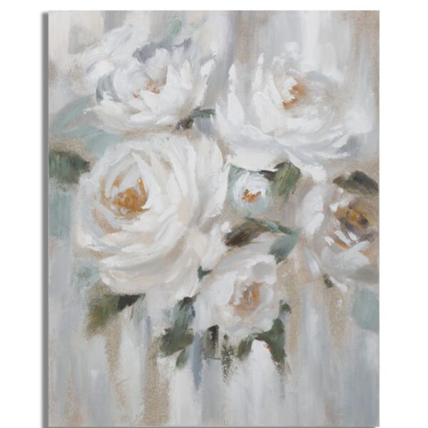 Dipinto Su Tela Crem Flower Cm 80X3,7X100