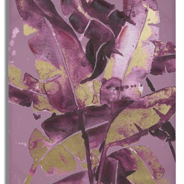 Stampa Dipinta Dark Leaves Cm 80X3X120