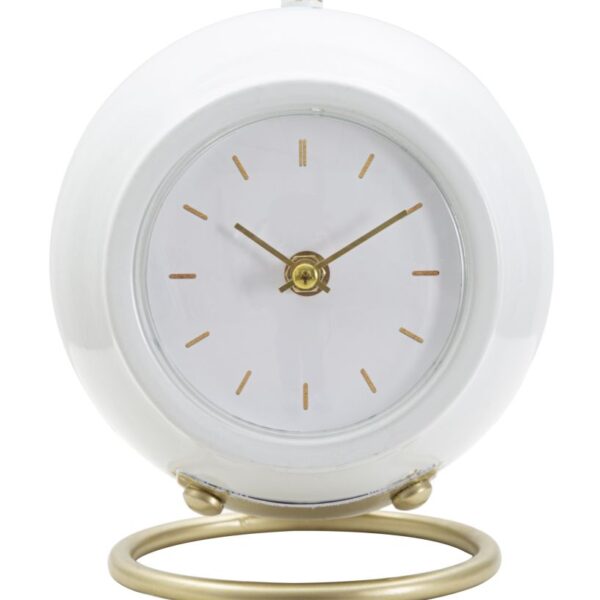 Orologio Da Tavolo Ball Bianco Cm 16X13X19