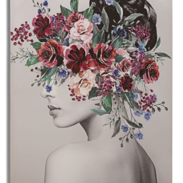 Stampa Dipinta Lady Flower -B- Cm 80X2,8X120
