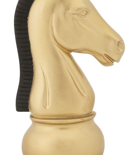 Cavallo Oro e Nero Cm 10,5X8,5X19