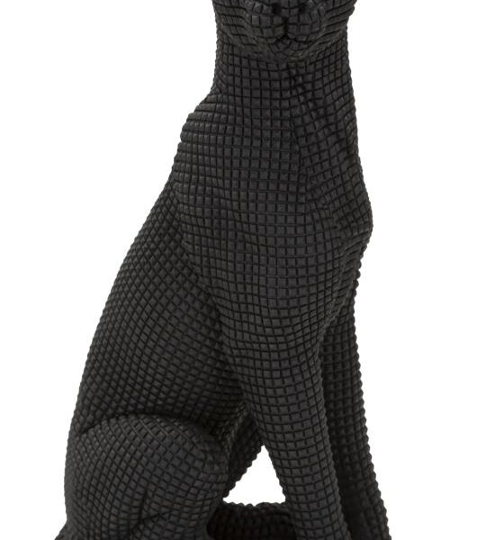 Leopardo Seduto Nero Cm 15X10X27