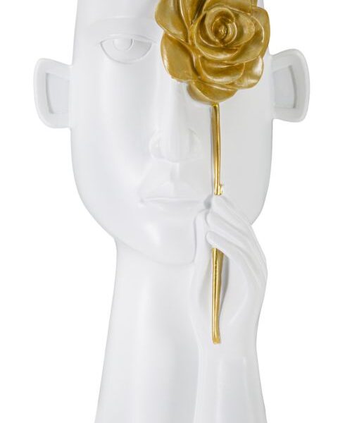 Vaso Face C/Fiore Cm 14X13X27