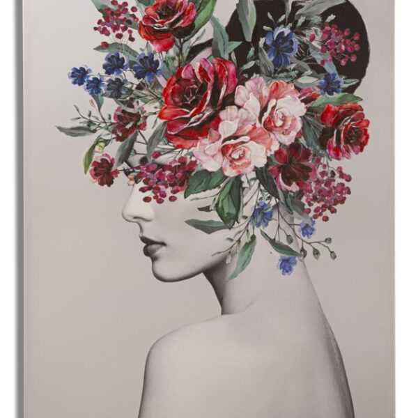 Stampa Dipinta Lady Flower -A- Cm 80X2,8X120