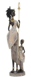Masai Tribal c/figlio cm11,5X8,5X46