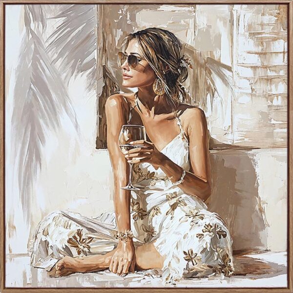 Quadro in tela con cornice 80x80cm
