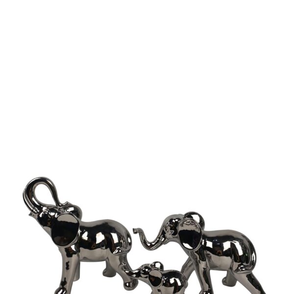 Sculture ceramica ELEPHANT SHINY SILVER