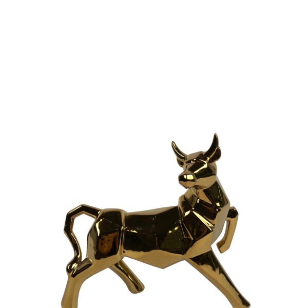 Scultura ceramica toro SHINY GOLD