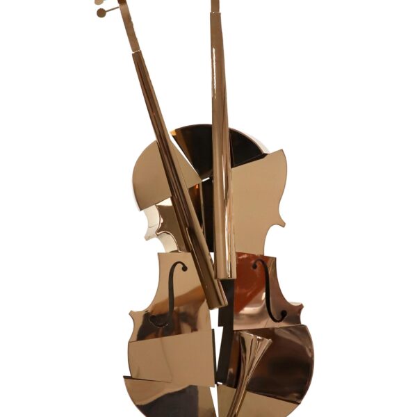 Scultura violino en inox