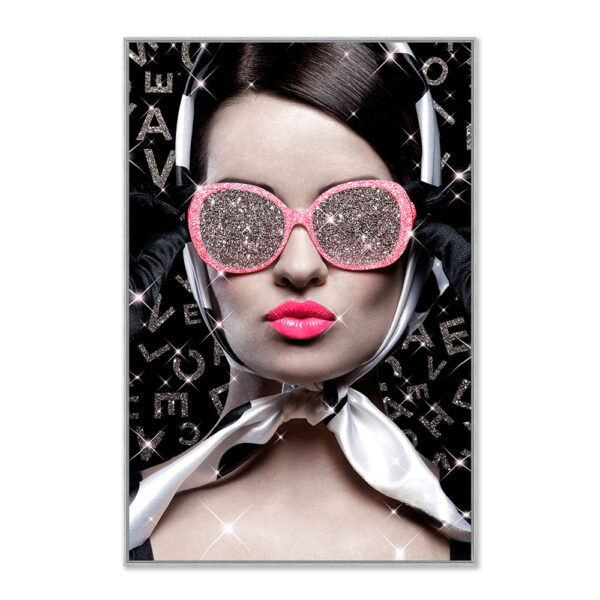 Quadro Vogue B su vetro 80x120 cm