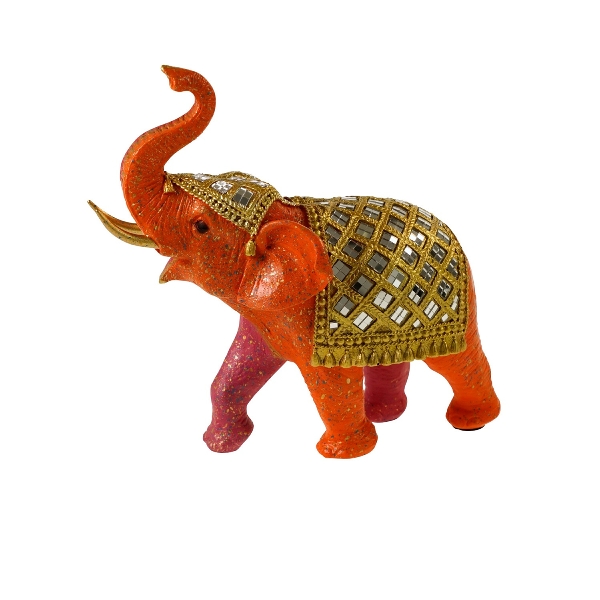 Elefante rosa/arancione