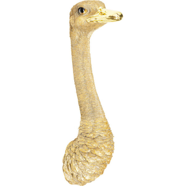 Decorazione da parete Ostrich oro 19x72cm