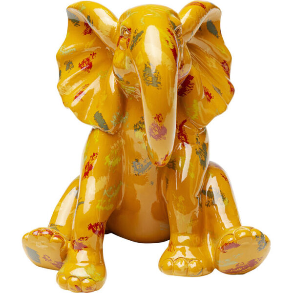 Figura Decorativa Elephant Dots Giallo 18cm
