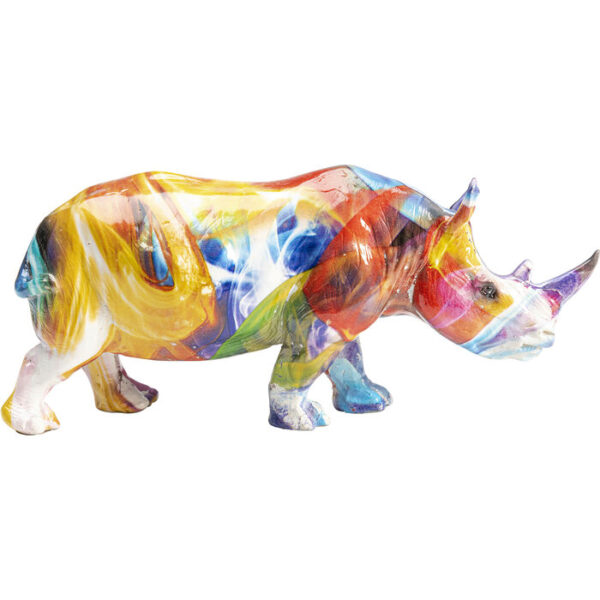 Figura decorativa Colored Rhino 17cm