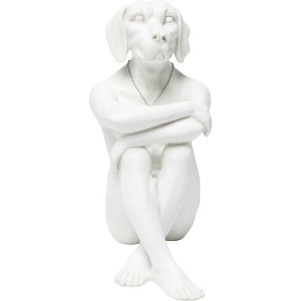 Figura decorativa Gangster Dog crema