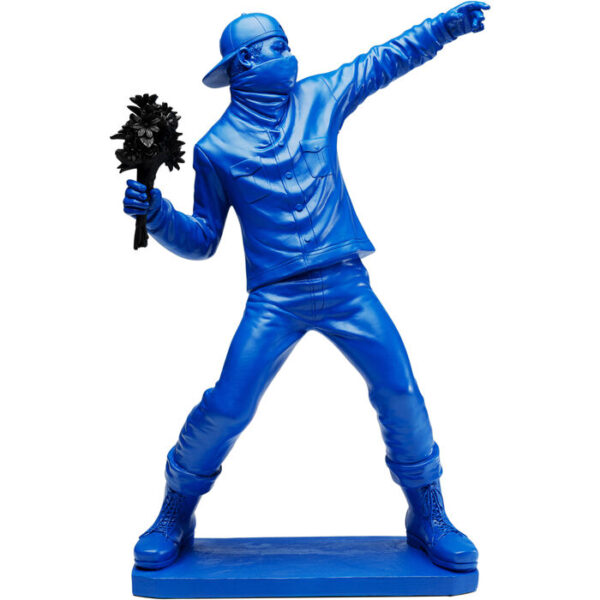 Figura decorativa Street Art Bouquet Blu 67cm