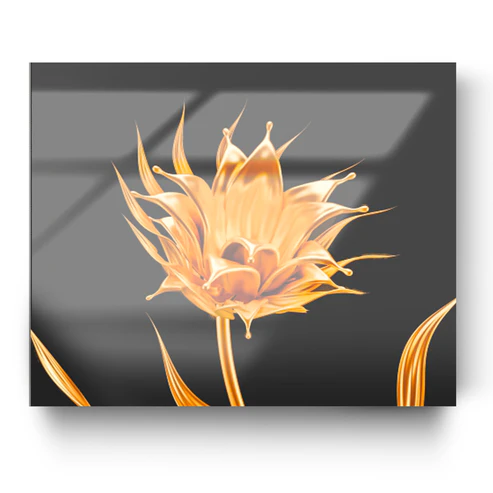 Quadro in vetro GOLD FLOWER
