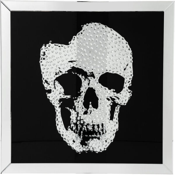 Quadro Frame specchio Skull 100x100cm
