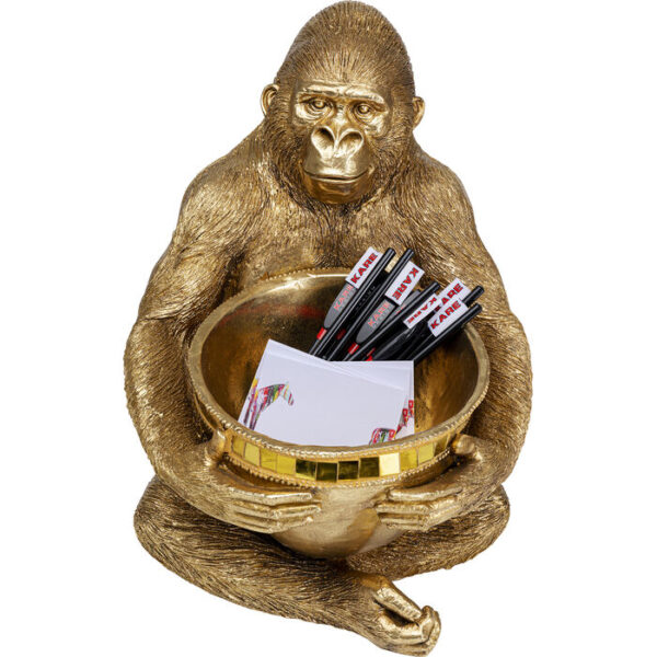 Figura decorativa Holding Bowl oro 41cm