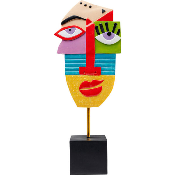 Oggetto decorativo Abstract Face multicolore 52cm