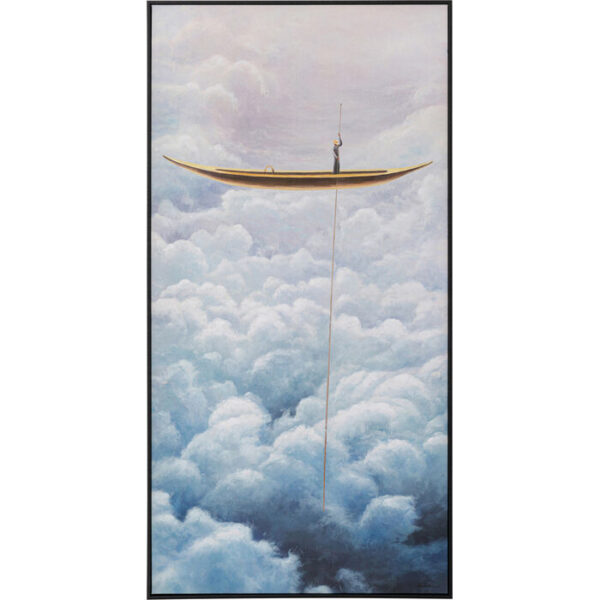 Quadro incorniciato Cloud Boat 60x120cm