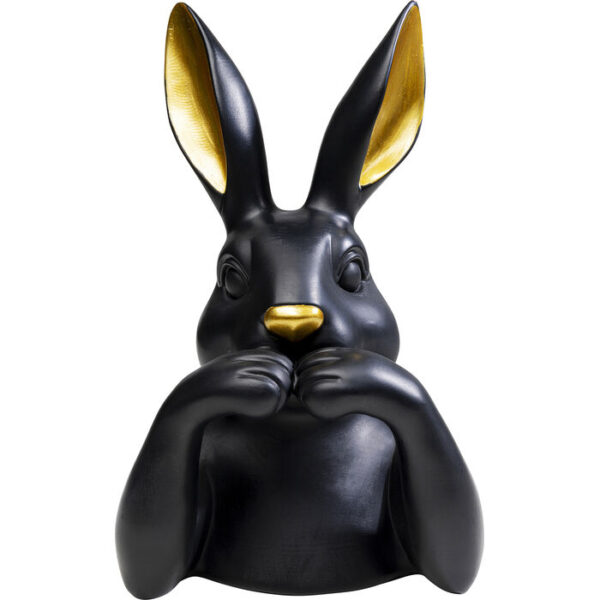 Figura decorativa Sweet Rabbit nero 31cm