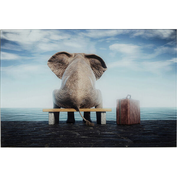 Quadro in vetro Elephant Journey 60x40cm