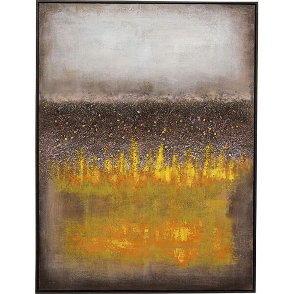 Quadro su tela Vista giallo 90x120cm