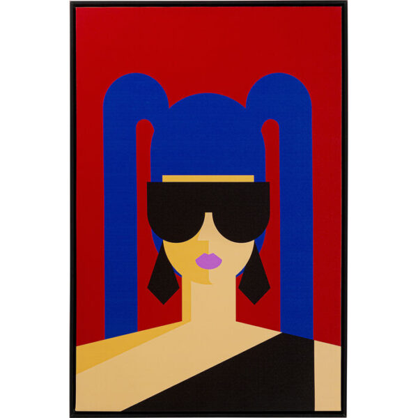Quadro incorniciato Party Girl 60x90cm