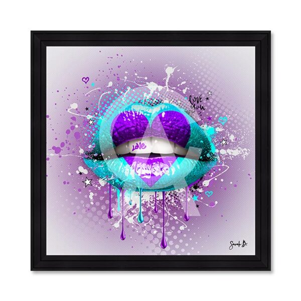 Quadro Kiss Love B 90x90 cm