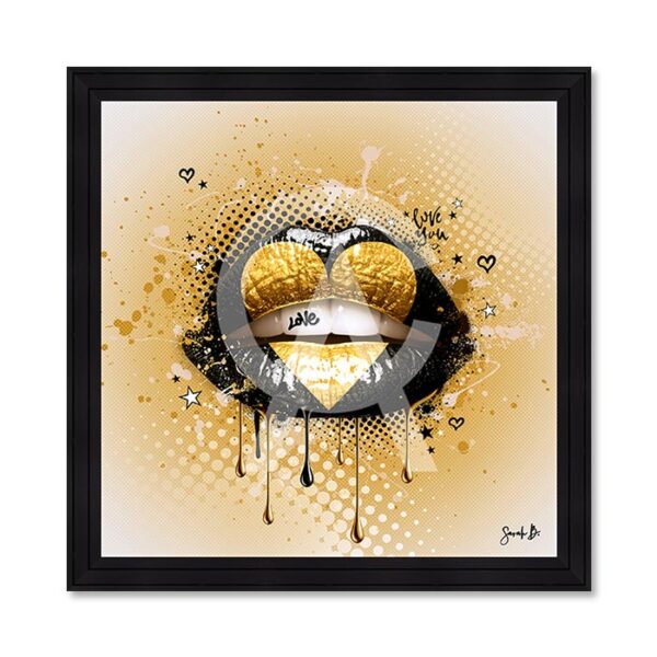 Quadro Kiss Love G 90x90 cm