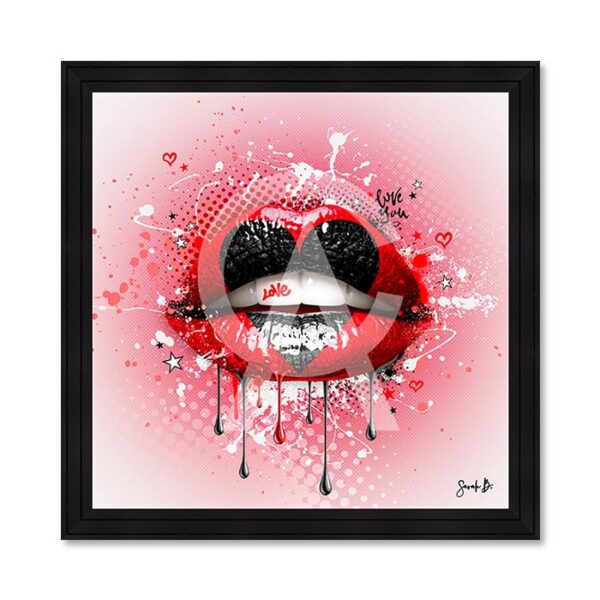 Quadro Kiss Love R 90x90 cm