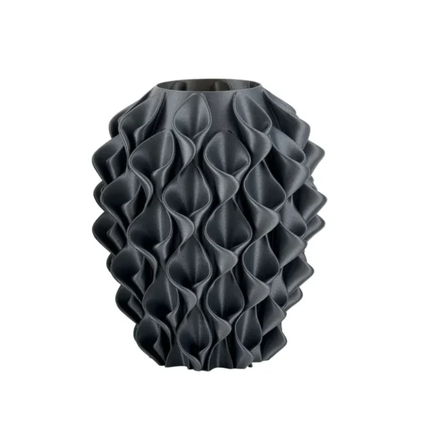 Vaso Fiore Grigio Glitter