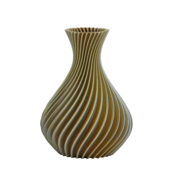 Vaso Spirale Oro Silver Bicolor