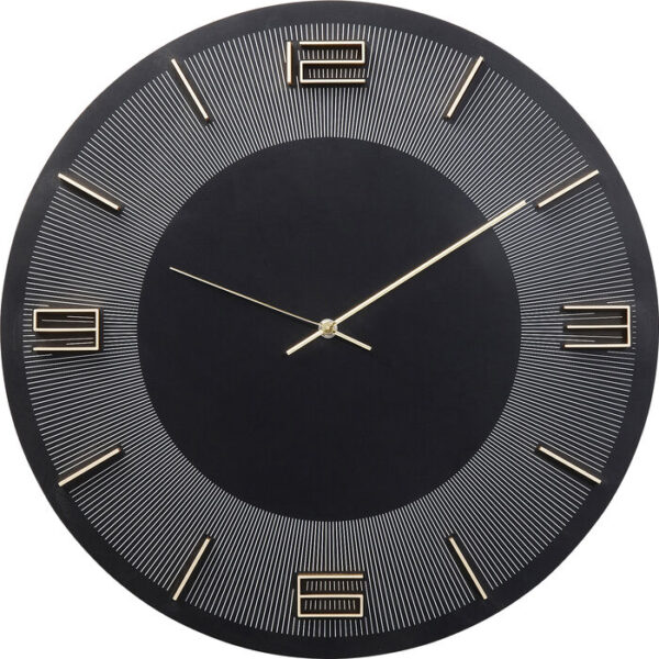 Orologio da parete Leonardo nero e oro 49cm