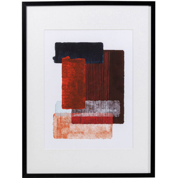 Quadro con cornice Box Back rosso 60x80cm