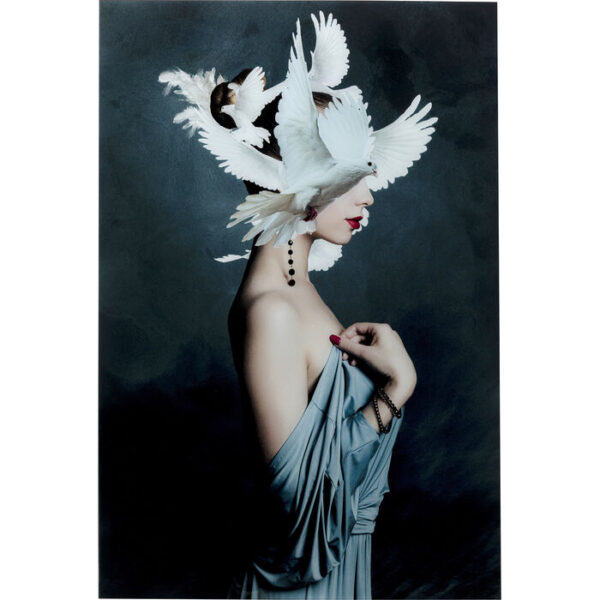 Quadro in vetro Mother of Doves 80x120cm