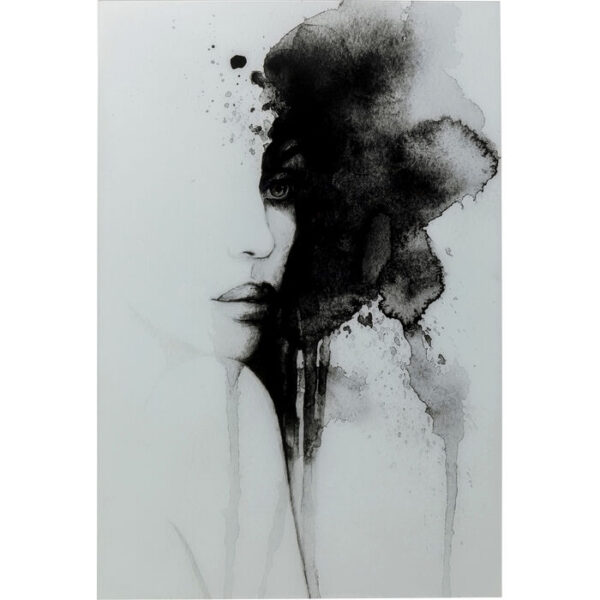 Quadro in vetro Smokey Face 100x150cm