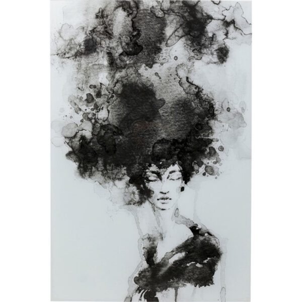 Quadro in vetro Smokey Hair 100x150cm