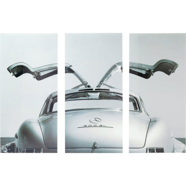 Quadro in vetro Triptychon Oldtimer Back 240x160cm