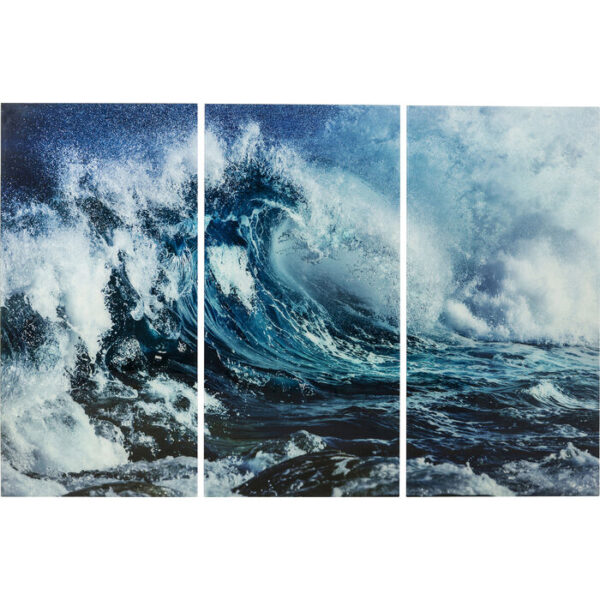 Quadro in vetro Triptychon Wave