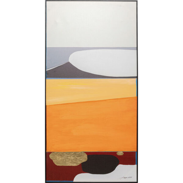 Quadro incorniciato Abstract Shapes arancione 73x143