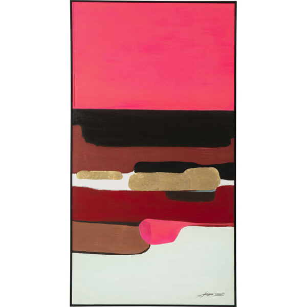 Quadro incorniciato Abstract Shapes rosa 73x143cm