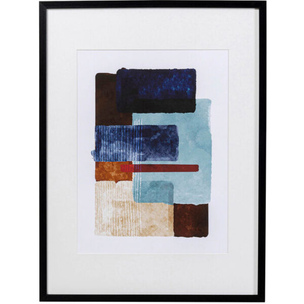 Quadro incorniciato Box Back blu 60x80cm