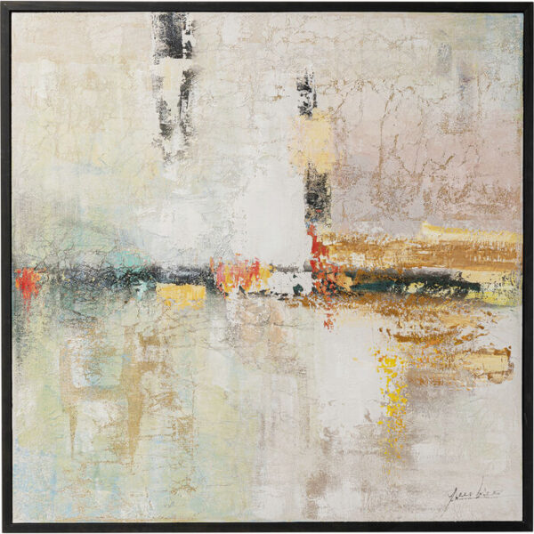 Quadro incorniciato Dust oro 120x120cm