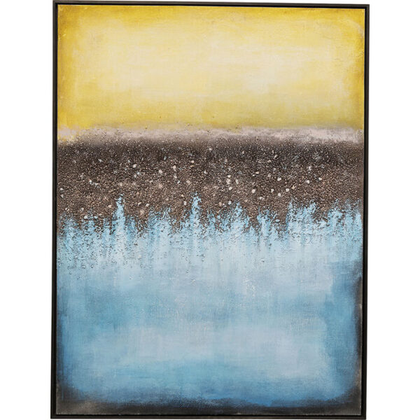 Quadro su tela Vista blu 90x120cm